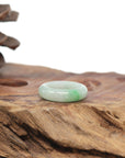 Baikalla Natural Light Green W/ Vibrant Apple-Green Patch Jadeite Jade Traditional Ring