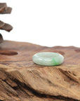Baikalla Natural Light Green W/ Vibrant Apple-Green Patch Jadeite Jade Traditional Ring