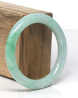 Baikalla Apple-Green "Traditional Full-Round" Jadeite Jade Bangle Bracelet (54.3mm)