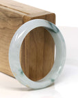 Baikalla Jewelry Jadeite Jade Bangle Bracelet 18k Gold Inlaid Blue-Green Jadeite Jade Bangle Bracelet (60.49 mm)