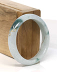Baikalla Jewelry Jadeite Jade Bangle Bracelet 18k Gold Inlaid Blue-Green Jadeite Jade Bangle Bracelet (60.49 mm)
