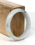 Baikalla Jewelry Jadeite Jade Bangle Bracelet 18k Gold Inlaid Blue-Green Jadeite Jade Bangle Bracelet (60.49 mm)