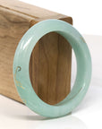 Baikalla Jewelry Jadeite Jade Bangle Bracelet 18k Gold Inlaid Apple Green Jadeite Jade Bangle Bracelet (54.40 mm)