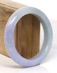 Baikalla Jewelry Jadeite Jade Bangle Bracelet 18k Gold Inlaid Lavender & Green Jadeite Jade Bangle Bracelet (58.75 mm)