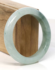 Baikalla Jewelry Jadeite Jade Bangle Bracelet Baikalla "Half Round" Unique Blue Green Jadeite Jade Bangle Bracelet (57.65 mm)