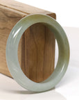 Baikalla Jewelry Jadeite Jade Bangle Bracelet Baikalla "Half Round" Honey Yellow Jadeite Jade Bangle Bracelet (56.74 mm)