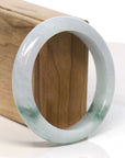 Baikalla Jewelry Jadeite Jade Bangle Bracelet Baikalla "Half Round" Blue-Green Jadeite Jade Bangle Bracelet (58.40 mm)
