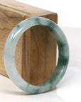 Baikalla Jewelry Jadeite Jade Bangle Bracelet Baikalla "Half Round" Blue Green Jadeite Jade Bangle Bracelet (55.79 mm)
