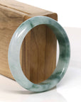 Baikalla Jewelry Jadeite Jade Bangle Bracelet Baikalla "Half Round" Blue Green Jadeite Jade Bangle Bracelet (55.79 mm)