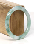 Baikalla Jewelry Jadeite Jade Bangle Bracelet Baikalla "Half Round" Blue Green Jadeite Jade Bangle Bracelet (57.05 mm)
