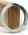 Baikalla Jewelry Jadeite Jade Bangle Bracelet Baikalla "Half Round" Blue Green Jadeite Jade Bangle Bracelet (62.55 mm)