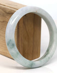 Baikalla Jewelry Jadeite Jade Bangle Bracelet Baikalla "Half Round" Blue Green Jadeite Jade Bangle Bracelet (62.32 mm)
