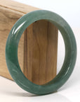 Baikalla Jewelry Jadeite Jade Bangle Bracelet Baikalla "Half Round" Deep Green Jadeite Jade Bangle Bracelet (60.49 mm)