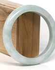 Baikalla Jewelry Jadeite Jade Bangle Bracelet Baikalla "Half Round" Diamond Cut WuJi Jadeite Jade Bangle Bracelet (60.49 mm)