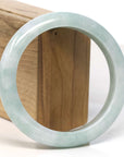 Baikalla Jewelry Jadeite Jade Bangle Bracelet Baikalla "Half Round" Diamond Cut WuJi Jadeite Jade Bangle Bracelet (60.49 mm)