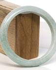 Baikalla Jewelry Jadeite Jade Bangle Bracelet Baikalla "Half Round" Diamond Cut WuJi Jadeite Jade Bangle Bracelet (60.49 mm)