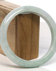 Baikalla Jewelry Jadeite Jade Bangle Bracelet Baikalla "Half Round" Diamond Cut WuJi Jadeite Jade Bangle Bracelet (60.49 mm)