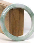Baikalla Jewelry Jadeite Jade Bangle Bracelet Baikalla "Half Round" Diamond Cut WuJi Jadeite Jade Bangle Bracelet (60.49 mm)