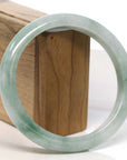 Baikalla Jewelry Jadeite Jade Bangle Bracelet Baikalla "Half Round" Diamond Cut WuJi Jadeite Jade Bangle Bracelet (60.49 mm)