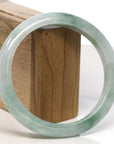 Baikalla Jewelry Jadeite Jade Bangle Bracelet Baikalla "Half Round" Diamond Cut WuJi Jadeite Jade Bangle Bracelet (60.49 mm)