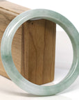 Baikalla Jewelry Jadeite Jade Bangle Bracelet Baikalla "Half Round" Diamond Cut WuJi Jadeite Jade Bangle Bracelet (60.49 mm)