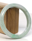 Baikalla Jewelry Jadeite Jade Bangle Bracelet Baikalla "Half Round" Diamond Cut WuJi Jadeite Jade Bangle Bracelet (60.49 mm)