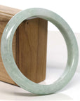 Baikalla Jewelry Jadeite Jade Bangle Bracelet Baikalla "Half Round" Diamond Cut WuJi Jadeite Jade Bangle Bracelet (60.49 mm)