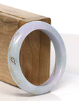 Baikalla Jewelry Jadeite Jade Bangle Bracelet Baikalla "Half Round" Diamond Cut WuJi Jadeite Jade Bangle Bracelet (60.49 mm)