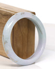 Baikalla Jewelry Jadeite Jade Bangle Bracelet Baikalla "Half Round" 18k Inlay Jadeite Jade Bangle Bracelet (60.49 mm)