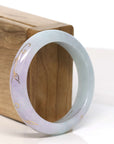 Baikalla Jewelry Jadeite Jade Bangle Bracelet Baikalla "Half Round" 18k Inlay Jadeite Jade Bangle Bracelet (53.65 mm)