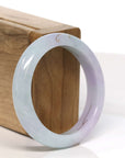 Baikalla Jewelry Jadeite Jade Bangle Bracelet Baikalla "Half Round" 18k Inlay Jadeite Jade Bangle Bracelet (53.65 mm)