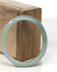Baikalla Natural Green Jadeite Jade Oval "Half Round" Bangle Bracelet (53mm)