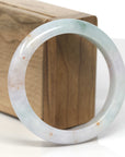Baikalla Green & White W/ SaJin Jadeite Jade Bangle Bracelet (56.5mm)