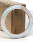 Baikalla Green & White W/ SaJin Jadeite Jade Bangle Bracelet (56.5mm)