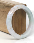 Baikalla Green & White W/ SaJin Jadeite Jade Bangle Bracelet (56.5mm)