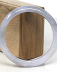 Baikalla Lavender & Grey Wuji Jadeite Jade "Half Round" Bangle Bracelet (61.2mm)