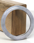 Baikalla Wuji & Smoky Lavender Jadeite Jade "Half Round" Bangle Bracelet (56.5mm)
