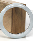 Baikalla Light Green & Grey Jadeite Jade "Half Round" Bangle Bracelet (60.1mm)