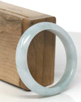 Baikalla Light Green Jadeite Jade "Half Round" Bangle Bracelet (53.5mm)