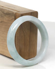 Baikalla Light Green Jadeite Jade "Half Round" Bangle Bracelet (53.5mm)