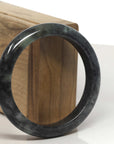 Baikalla Genuine Burmese Black wuji Jadeite Jade Bangle Bracelet (58.3 mm)