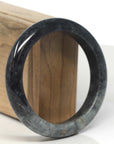 Baikalla Genuine Burmese Black wuji Jadeite Jade Bangle Bracelet (59.6 mm)