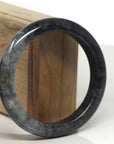 Baikalla Genuine Burmese Black wuji Jadeite Jade Bangle Bracelet (59.6 mm)