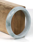 Baikalla Jewelry Jadeite Jade Bangle Bracelet Baikalla Genuine White & Green Burmese Jadeite Jade Bangle Bracelet (57.65mm)