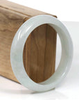 Baikalla Jewelry Jadeite Jade Bangle Bracelet Baikalla "Classic Bangle" White Natural Burmese Jadeite Jade Bangle ( 57.43mm )