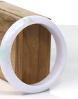 Baikalla Jewelry Jadeite Jade Bangle Bracelet Genuine White & Green Burmese Jadeite Jade Bangle Bracelet (55.64 mm)
