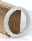 Baikalla Jewelry Jadeite Jade Bangle Bracelet Baikalla "Classic Bangle" White Natural Burmese Jadeite Jade Bangle ( 57.39mm )