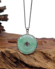 Baikalla Jewelry Jade Pendant Necklace Pendant Only Baikalla "Good Luck Button" Necklace Green Jadeite Jade Lucky KouKou Pendant Necklace