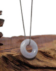 Baikalla Jewelry Jade Pendant Necklace Baikalla "Good Luck Button" Necklace Lavender Jadeite Jade Pendant