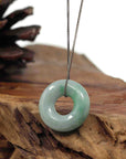 Baikalla Jewelry Jade Pendant Necklace Baikalla "Good Luck Button" Necklace Green Jadeite Jade Pendant For Men